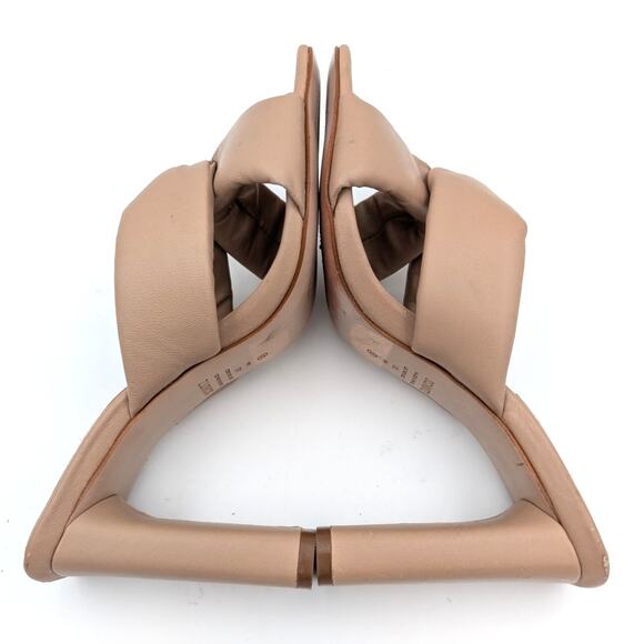 Schutz Fairy Block High Heel Sandal Women's Leather True Beige Size US6B EU37 - Picture 7 of 14